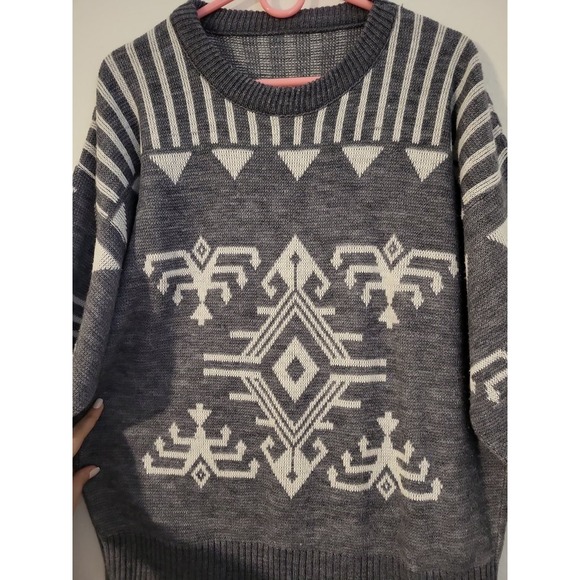 Vintage‎ Style Geometric Pattern Knit Sweater - Picture 2 of 3